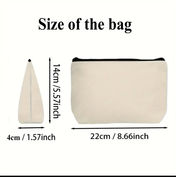 Waterproof Canvas Funny Cat Makeup Bag Cosmetic Pouch Toiletries Roomy - Picture 4 of 5
